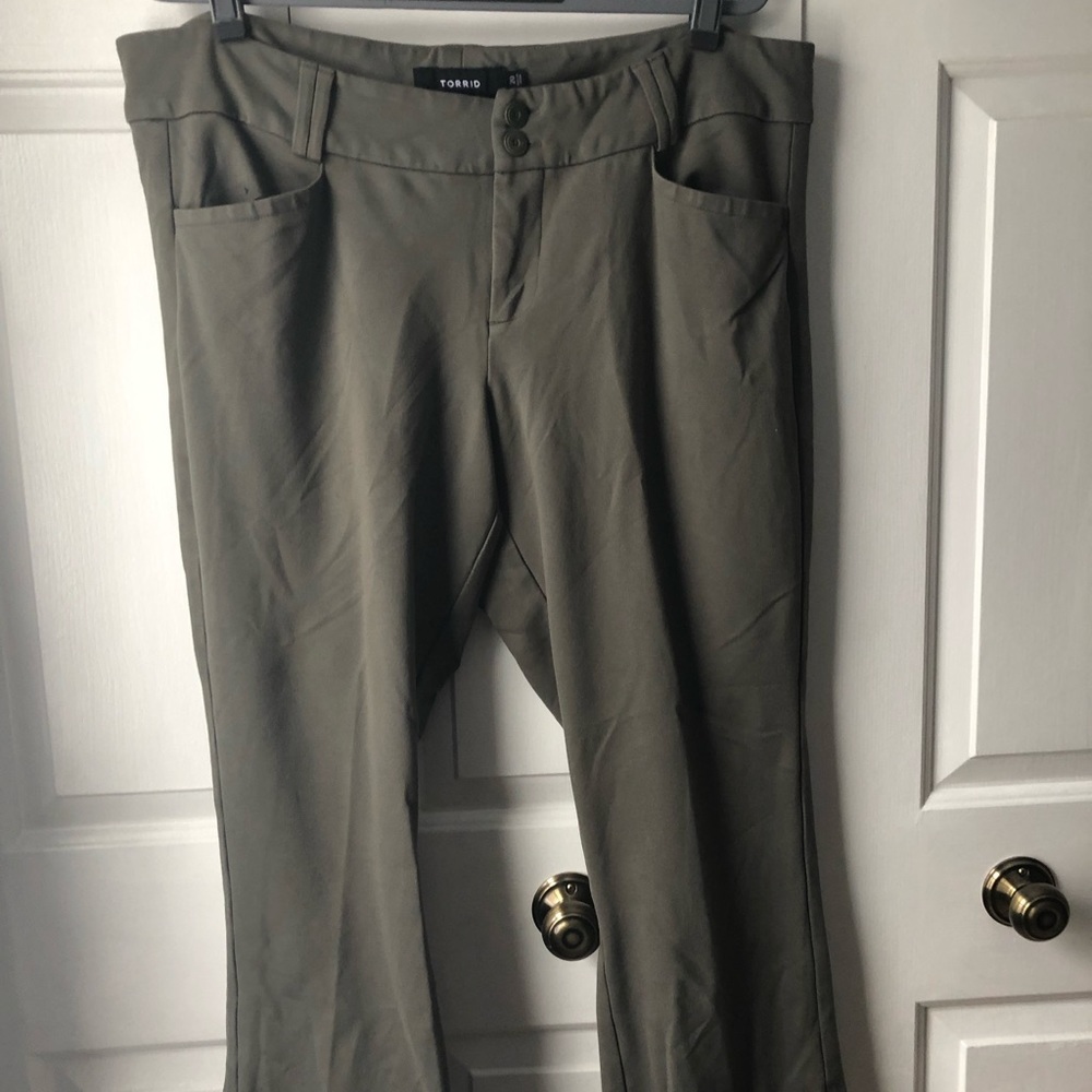 Torrid ponte stretch pants in Olive Green